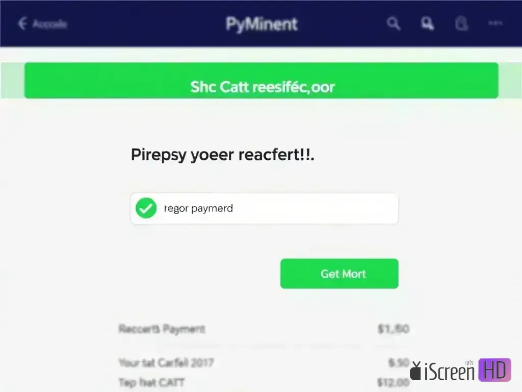 Successful payment confirmation screen