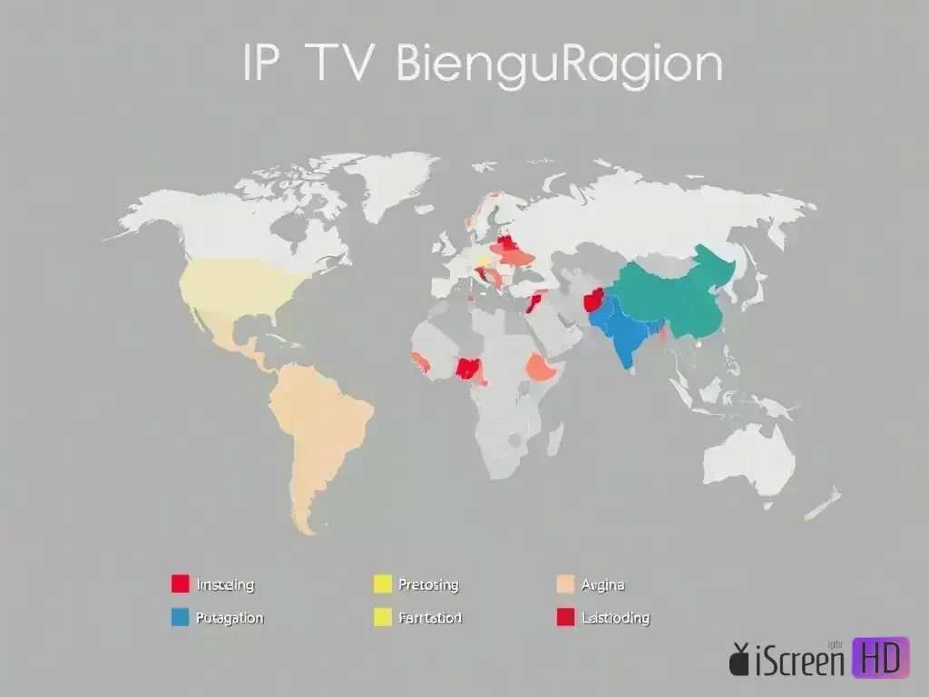 World map showing IPTV regulations by region
